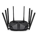 Mercusys AX6000 8-Stream Wi-Fi 6 Router, Wired/ Wireless, Dual Band, 2.5 Gbps Multi-Gig Port, 6 Gbps, 160 MHz, Quad-Core 1.6 GHz, MU-MIMO, OFDMA, 8 High-Gain Antennas, WPA3, Parental Control (MR90X)