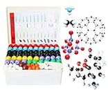 LINKTOR 444pcs Molecular Model Kit Chemistry Inorganic and Organic Structure Instructional Guide Building Atom Links Educational Toys Teaching Learning Set with A Fullerene Set for Teachers Students