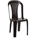 BHARAT SALES Plastic Chair Glossy Finish Chair for Outdoor Indoor Living Room,Dining Room, Bedroom, Kitchen/Strong & Sturdy Structure (Brown Color Pack of 1)