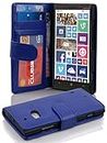 Cadorabo Book Case Compatible with Nokia Lumia 929/930 in Neptune Blue - with Magnetic Closure and 3 Card Slots - Wallet Etui Cover Pouch PU Leather Flip