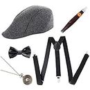 1920'S Men's Clothing Accessory Vintage Clothing Gangster Hat Sling Pocket Watch
