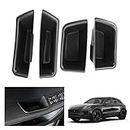 GAFAT Compatible with Porsche Macan 2014-2022 2023 Centre Console Storage Box, Armrest Shelves Organiser Tray for Door Buckle [One Set of 4] (Black)