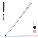 Samsung Pen, Capacitive Disc Tip Pencil & Magnetic Cap Stylus Compatible with All Touch Screens, Pens for iPad pro/iPad 6/7/8th/iPhone, Samsung Galaxy s Ultra Pen, Chromebook,Touch Pad (White)