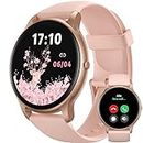 Parsonver Smartwatch Donna Chiamate Bluetooth, 100 + Modalità Sportive, 1.32" Fitness Sportivo Orologio Fitness Monitor del SpO2/Sonno/Cardiofrequenzimetro, Smart Watch Android iOS, Oro Rosa, SPROD1