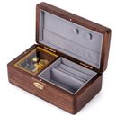 Caja de música vintage de joyería de madera mecanismo caja musical regalo para niñas cumpleaños