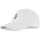 Disney Men's Baseball Cap, Mickey Mouse Adjustable Hat for Adult, White, One Size