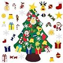 Fayoo DIY Felt Christmas Tree with 30pcs Ornaments, Xmas Gifts for Kids Year Handmade Christmas Door Wall Hanging Decorations