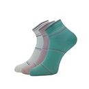 Allen Solly Women's Cotton Ankle Length Socks (Pack of 3) Sea Green, White, Baby Pink