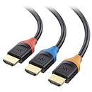 Cable Matters 3-Pack High Speed HDMI Cable 6 ft with 4K @60Hz, 2K @144Hz, FreeSync, G-SYNC and HDR Support for Gaming Monitor, PC, Apple TV, and More