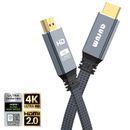 HDMI 2.0 flaches Kabel TV Video 4K@60hz 18 Gbps eARC HDR 3D UHD PS5 Flachkabel
