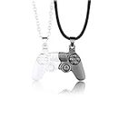 COLORFUL BLING Mutual Attraction Game Controller Necklace for Couple Matching Console Handle Pendant for Best Friends Friendship Valentine's Gifts Him and Her Lovers BFF Jewelry, Metal, alloy