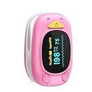 HealthTree Portable Fingertip Blood Oxygen Saturation Monitor, Pediatric Pulse Oximeter with OLED Screen Warning Function, Included 2AAA Batteries, Suitable for Baby, Kids 2.5-15 Year Old
