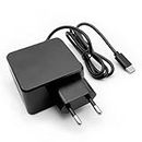 Alimentatore per Raspberry Pi 5 27W, 5.1V 5A 9V 3A USB C Power Supply, Fast Charger PD 27 W Power Adapter (Nero)