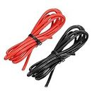 sourcing map 14 Gauge Silicone Wire 14AWG Electrical Wire Stranded Wire Flexible Tinned Copper Wire High Temp Hookup Wire Black and Red 1.5m/4.92ft for Car Model Electric Appliances 2pcs