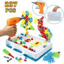 237pcs Children's Mosaic Puzzle 3D Game Building Creative Screw Toy