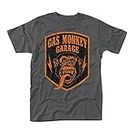 Plastichead Men's Gas Monkey Garage Shield T-Shirt, gray, M