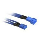 BITFENIX 60cm 3-Pin Extension Cable - Sleeved Blue/Blue