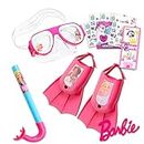 Barbie Snorkel Set Barbie Pool Playset Bundle - 4 Pc Barbie Beach Set with Barbie Goggles, Fins, and More (Barbie Water Toys)