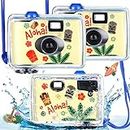 Xuhal 3 Pcs Disposable Camera Waterproof 35 mm 400 ASA/ISO Film Single Use Camera with Flash Pool Underwater One Time Camera 24 Exposure for Summer Beach Camp Snorkeling Trip Adult Teens (Classic)
