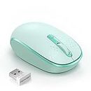 TECKNET Wireless Mouse, 2.4G Quiet Computer Mouse with USB Receiver, 4 Buttons Portable Cordless Mice for Chromebook, Laptop, PC, Mac, 800/1200/1600 DPI