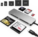 Adaptador de ranura para tarjeta de memoria de aluminio Cfast 2.0 lector de tarjetas USB C CF/SD/TF/XD