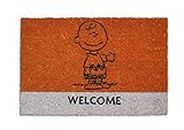 Excelsa Peanuts Zerbino Charlie Brown, Fibra di Cocco, Arancione, 40 x 60 cm
