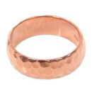 Rose Mosaic,'Textured 18k Rose Gold Plated Sterling Silver Band Ring'