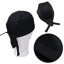 Black Chefs Hat Kitchen Catering Skull Caps Turban Cap Head Wrap Bandana for Home Restaurant School Food Service Uniform Accessories