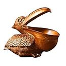 discountstore145 Animal Ornament,Toucan Statue Storage Basket Big Mouth Model Simulation Solid Animal Forest Animals Collection Toy Model Mini Figurine Home Desktop Decor Gift Golden