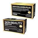 Pack para el Cuidado de la Piel - Skin Beauty Probióticos + Skincollagen Plus - 30 + 60 Cápsulas - Con Vitaminas, Colágeno Hidrolizado con Elastina y Probióticos - Propiedades Antioxidantes