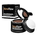 KeraFlow Concealer pour cheveux pour épaissir les cheveux, make-up pour cheveux résistant à l’eau, pour masquer les racines - 4g (châtain clair)