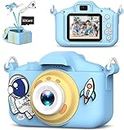 CADDLE & TOES Kids Camera for Boys Girls, 20MP 1080P Digital Video Camera for Kids, Christmas Birthday Gift for Boys Age (4+) to 12,Digital Camera for 4+ 5 6 7 8 9 10 Year Old (Astronaut Blue)