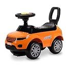LuvLap Starlight Ride on & Car for Kids with Music & Horn Steering, Push Car for Baby with Backrest, Safety Guard, Under Seat Storage & Big Wheels, Ride on for Kids 1 to 3 Years Upto 25 Kgs (Orange)