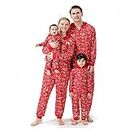 XIANTU Pyjamas Assortis Pour La Famille Noël, Pyjama de Noël à capuche pour la famille Xmas Body Pyjamas Vêtements de nuit Ensemble correspondant