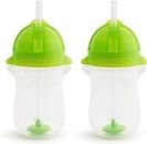 Munchkin Click Lock Any Angle Weighted Straw Cup (Green/Green), Pack of 1