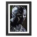 TenorArts Black Panther Marvel Poster Poster Laminated Framed Painting with Matt Finish Black Frame (9inches x 12inches)