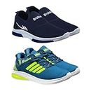 BRUTON Men's Casual Sports Running Shoes (Set of 2 Pair) (Numeric_7) Blue
