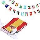 ANLEY 100 Countries String Flag, International Bunting Pennant Banner, Decoration for Grand Opening, Sports Bar, Party Events - 82 Feet 100 Flags
