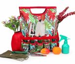 9-Piece Garden Tools Set with Gloves and Colorful Tote  Gardening Hand Tools Kit