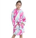 YGGKY Kid Bathrobe Animal Design Robe Hooded Bathrobe Sleepwear - Unicorn Gifts for Girls (8-9 years, PAOPAO)