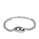 Diesel Men's Logo Silver Stainless Steel Chain Bracelet (Model: DX1469040)