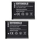 EXTENSILO 2x batteria compatibile con Samsung WP10, WB35F, WB50, WB50F fotocamera digitale DSLR (700mAh, 3,6V, Li-Ion)