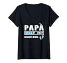 Womens nuovo papà 2022 festa del Annuncio nuovo bambino gravidanza V-Neck T-Shirt