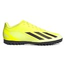 adidas Unisex's X Crazyfast Club Turf Boots Sneaker, Solar Yellow Core Black Cloud White, 7 UK