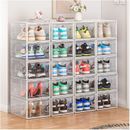 10 Pack Thicken Shoe Organizer Stackable,Upgraded Sturdy Shoe Storage Box White