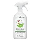ATTITUDE All-Purpose Cleaner Disinfectant 99.99%, Eliminates Bacteria, Germs and Viruses, Vegan Household Products, Thyme and Citrus, 800 mL