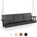 Heavy Duty 880 LBS 5FT Patio Wooden Porch Swing with Hanging Chains for Yard
