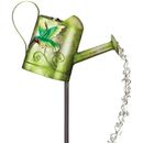 Regal Art & Gift 12132 - Green Solar Watering Can Hummingbird Garden Stake