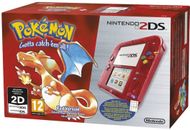 91963 Nintendo 2DS - Rosso Trasparente (Bundle Pokémon Rosso) Nintendo 3DS Usato