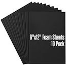 Houseables Foam Sheets, Art And Craft Supplies, Black, 6mm Thick, 9 X 12 Inch, 10 Pack, EVA, Paper Scrapbooking, Cosplay, Crafting Foams Paper, Foamie Crafts, For Kids, Boy Souts, Halloween, Cushion